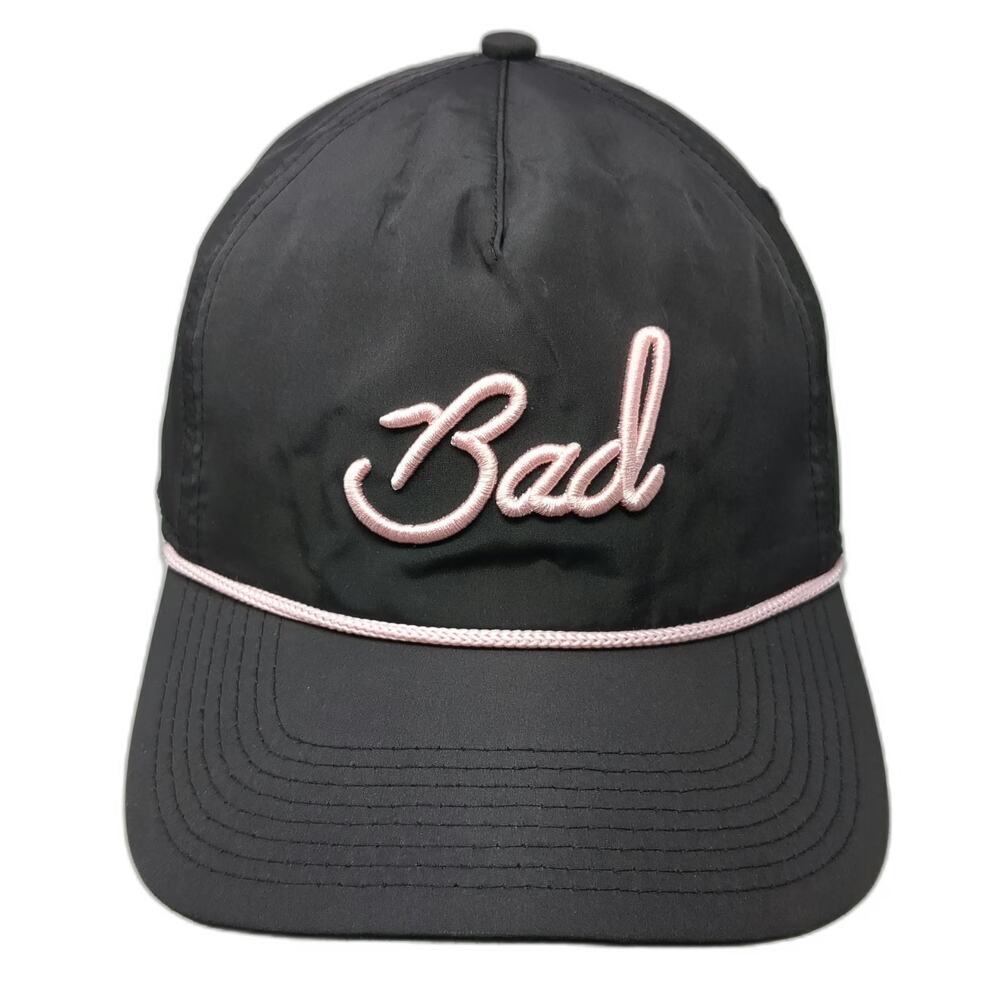 Bad Birdie 5 Panel Black Pink One Size Rope Snapback Polyester Golf Hat Script